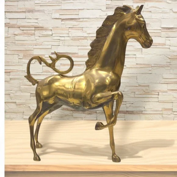 Vintage Brass Horse Statue - Picture 6 of 16